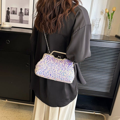 Nouveau sac à main à bandoulière tendance mode Sac de soirée niche à paillettes