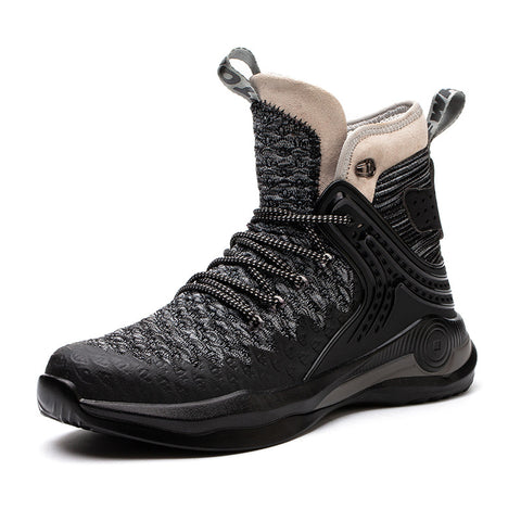 High-Top Men's Anti-Smashing And Anti-Piercing Steel-Toed Safety Shoes Lightweight Protective Work Shoes - Fashionner