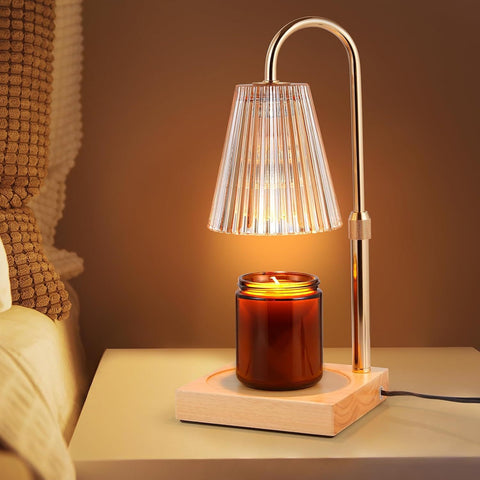 New adjustable timed wax melting lamp with dual purpose lighting function, simple and smokeless  aromatherapy  Candle Warmer Lamp - Fashionner