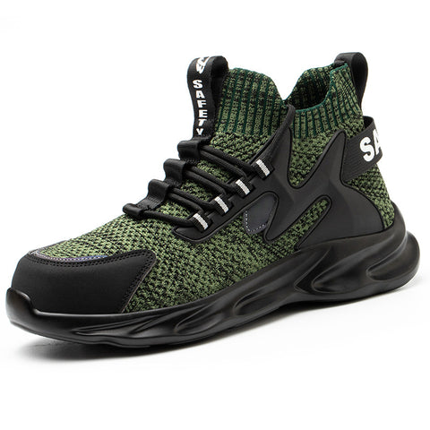 New Breathable Men's Summer Anti-Smashing And Anti-Puncture Work Shoes Lightweight Steel-Clad Head Site Safety Shoes - Fashionner