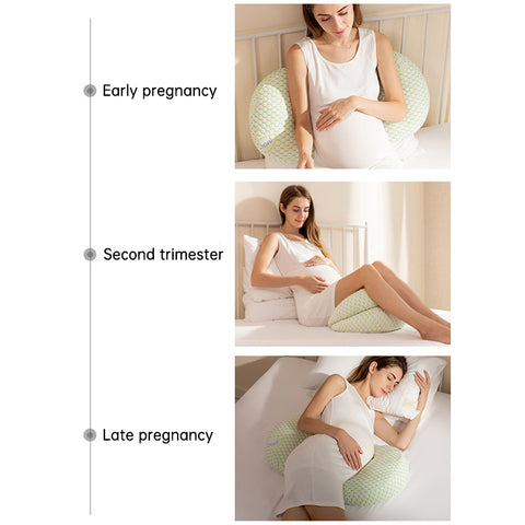 Oreiller de grossesse multifonctionnel et évolutif à probiotiques, confortable pendant la grossesse, oreiller de maternité ajustable