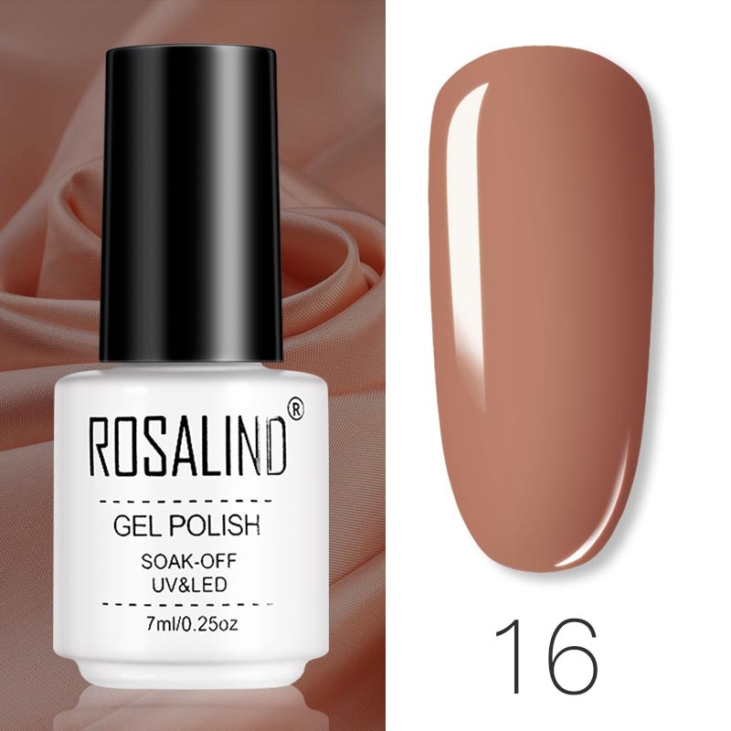 ROSALIND Gel Polish Set Manicure for Nails Semi Permanent Vernis top coat UV LED Gel Varnish Soak Off Nail Art Gel Nail Polish - Fashionner