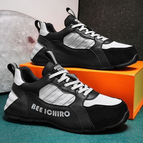 Men's Shoes Colorful Package Bottom Shoes Comfortable Leather Inside High Casual Sports Trend - Fashionner