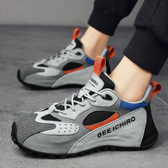 Men's Shoes Colorful Package Bottom Shoes Comfortable Leather Inside High Casual Sports Trend - Fashionner