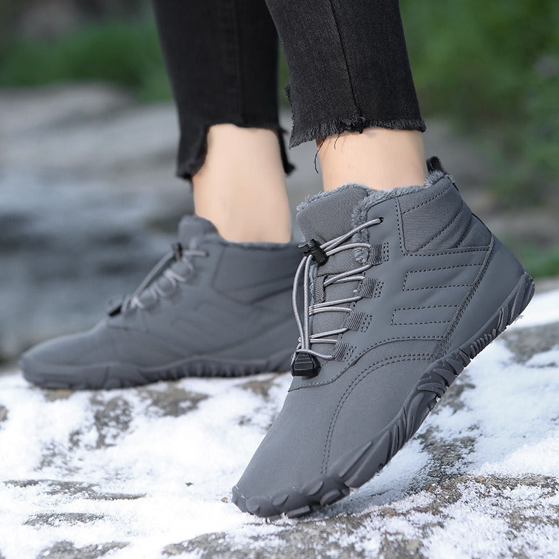 Five Finger Outdoor Sports Cotton Shoes, Men's and Women's Plush Warm Boots, Wear resistant, Non slip, Snow Boots, Winter Thickened Couple Shoes - Fashionner