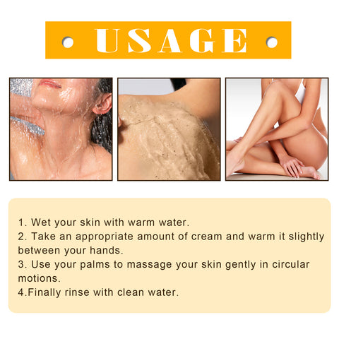 Gommage corps nourrissant, gommage exfoliant nettoyant et hydratant éclaircissant