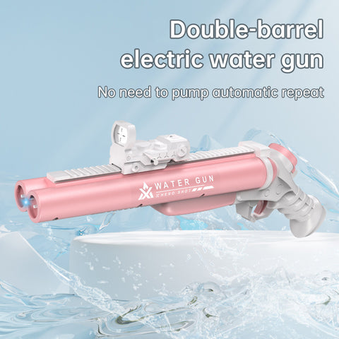 Pistolet à eau électrique à double tube, jouet de plein air pour les jeux d'eau et les batailles