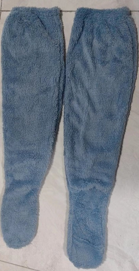 Indoor Plush Warmth Long Socks Cute Fuzzy Socks Over Knee Winter Leg Warmers Plush Sock Slippers Cozy Stocking - Fashionner