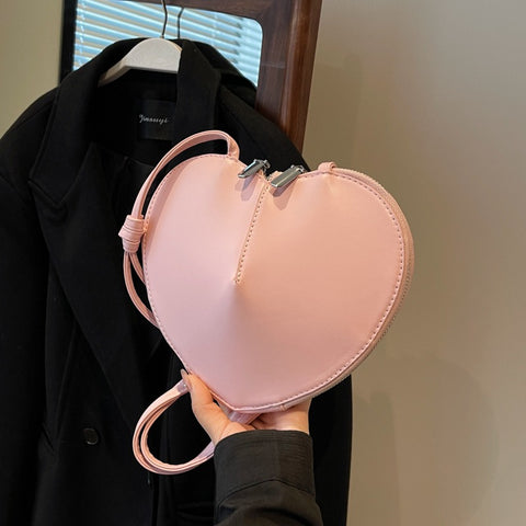 Sac bandoulière femme style niche, sac en forme de cœur, petit sac simple et nouveau