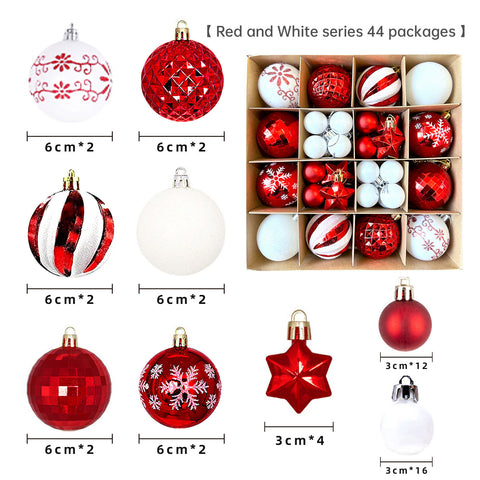 Décoration de Noël 6cm boule électrolytique boule en plastique boule peinte de forme spéciale cadeau de boule de Noël pendentif de sapin de Noël
