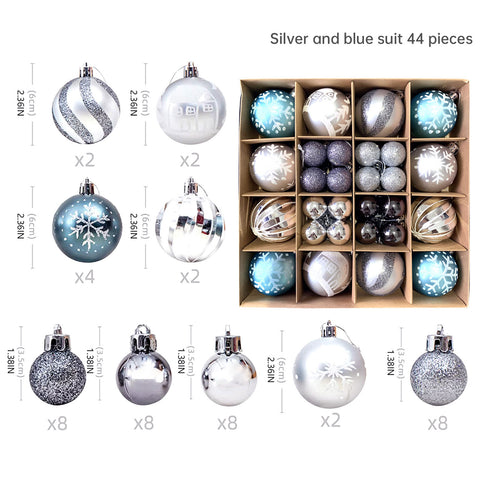 Décoration de Noël 6cm boule électrolytique boule en plastique boule peinte de forme spéciale cadeau de boule de Noël pendentif de sapin de Noël