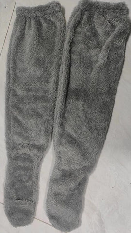 Indoor Plush Warmth Long Socks Cute Fuzzy Socks Over Knee Winter Leg Warmers Plush Sock Slippers Cozy Stocking - Fashionner