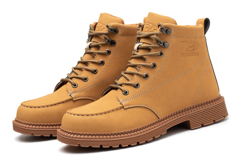 Comfortable And Durable Work Shoes Microfiber Leather Safety Shoes Men's Anti Smash And Anti Puncture Work Shoes - Fashionner