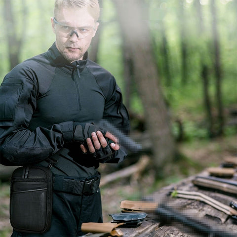 Sac à bandoulière tactique dissimulé - Holster de chargeur d'épaule, sac banane de chasse et étui de protection souple pour pistolet