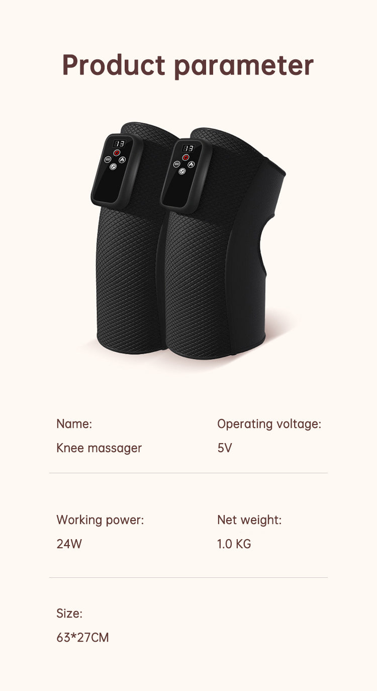 Electric heating knee massage instrument, vibration moxibustion, shoulder and elbow joint pain, hot compress knee massager for old cold legs - Fashionner
