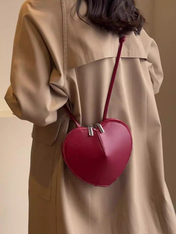 Sac bandoulière femme style niche, sac en forme de cœur, petit sac simple et nouveau