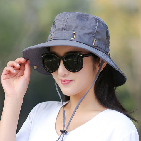 Eight-Button Head Circumference 54-59Cm Foldable Breathable Sun Hat