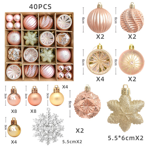 Décoration de Noël 6cm boule électrolytique boule en plastique boule peinte de forme spéciale cadeau de boule de Noël pendentif de sapin de Noël