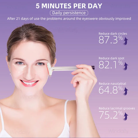 4 in 1 Facial Wand EMS Microcurrent Vibration Warm Red Light Face Lifting Machine Skin Tightening Device Neck Eye Massager Tools - Fashionner