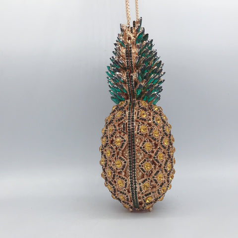 Pochette de Soirée Diamant Ananas Sac à Main Entièrement Diamanté pour Fête ou Banquet
