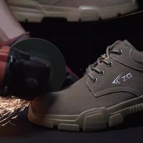 Summer labor protection shoes anti-smash anti-puncture wear protection safety shoes steel baotou soft sole - Fashionner