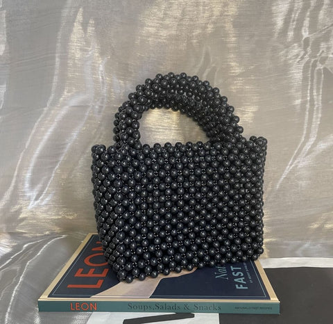 Sacs perles à la mode, sacs à main perles de couleur unie