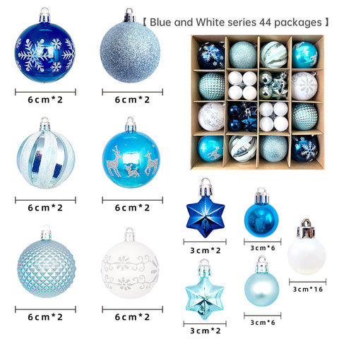 Décoration de Noël 6cm boule électrolytique boule en plastique boule peinte de forme spéciale cadeau de boule de Noël pendentif de sapin de Noël