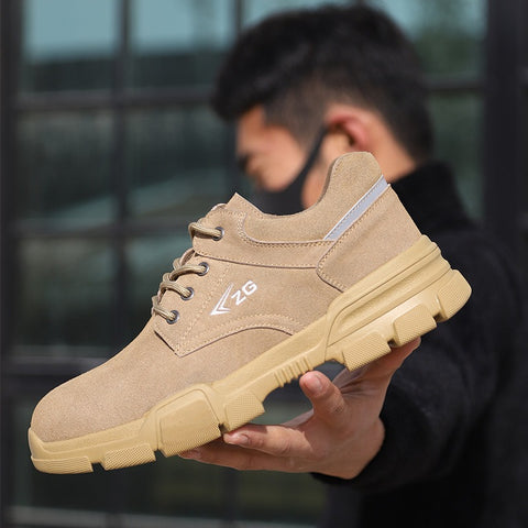 Summer labor protection shoes anti-smash anti-puncture wear protection safety shoes steel baotou soft sole - Fashionner