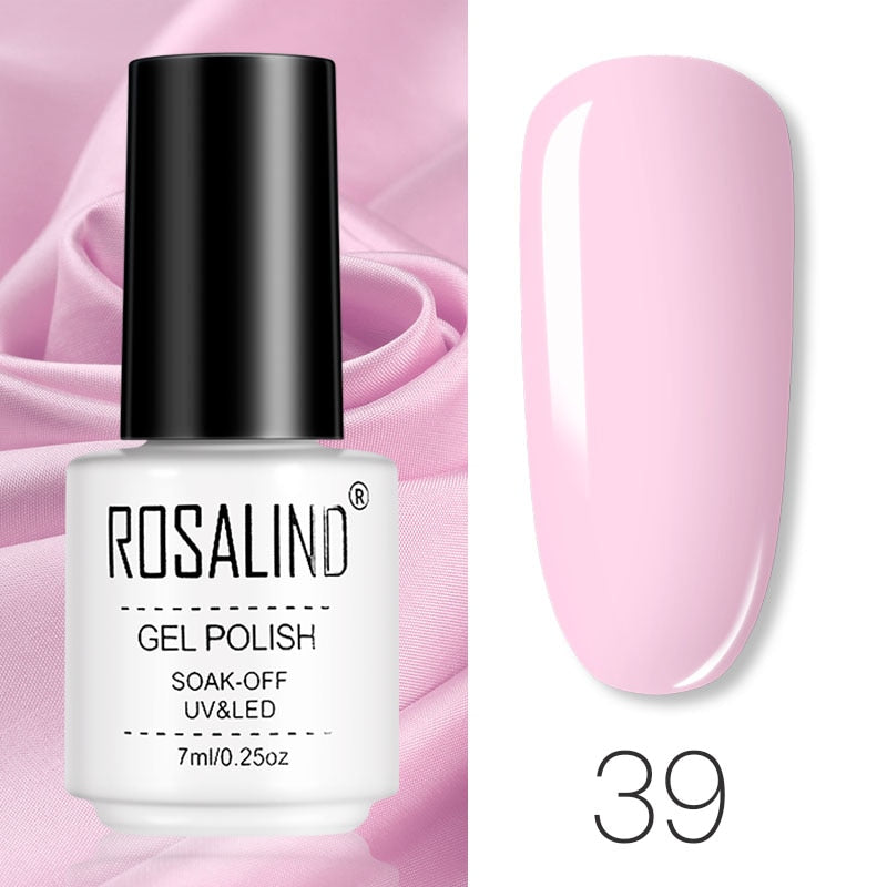 ROSALIND Gel Polish Set Manicure for Nails Semi Permanent Vernis top coat UV LED Gel Varnish Soak Off Nail Art Gel Nail Polish - Fashionner