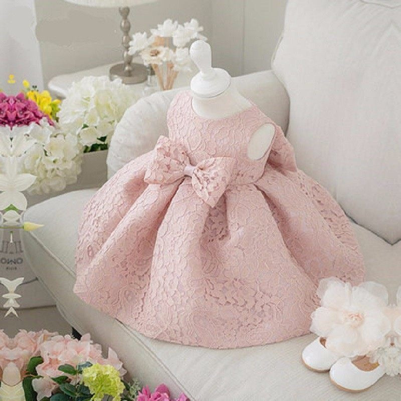 Cute children one year old baby girl princess dress dress - Fashionner