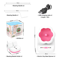 Electric automatic beading machine beading bowl DIY manual beading machine soft ceramic rice bead beading tool beading tool - Fashionner