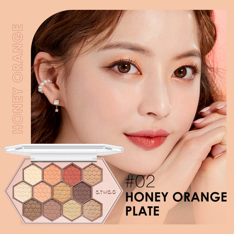 Buy Honeycomb Hexagonal Star Diamond Eyeshadow Palette Taro Powder Honey Earth Eyeshadow Natural Highlight 12 Colors online at Fashionner