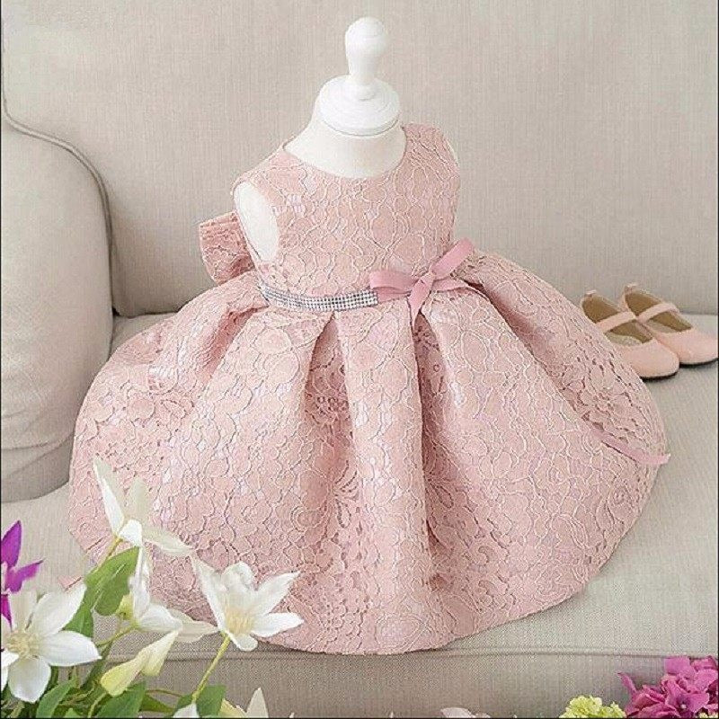 Cute children one year old baby girl princess dress dress - Fashionner