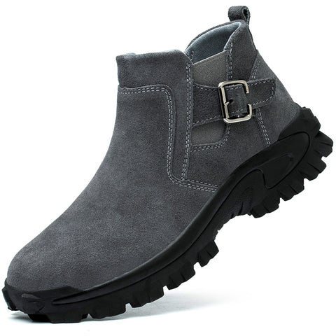 Safety Shoes Anti Smashing And Anti Piercing Steel Toe Cap Anti Skid And Wear Resistant Work Shoes With Rubber Sole - Fashionner