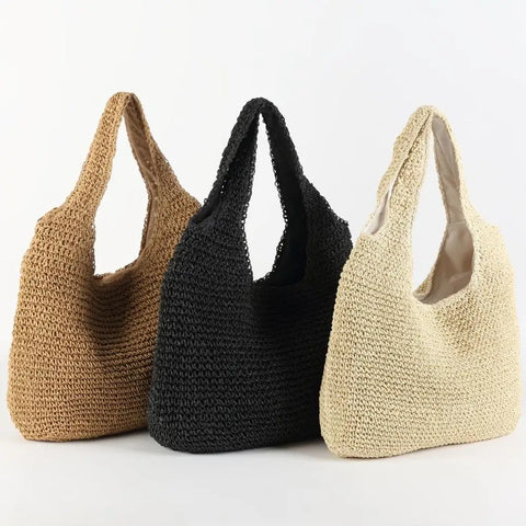 Buy Ins Basket Korean Straw Bag Hand-Woven Straw Bag Single-Shoulder Handbag For Women online at Fashionner.