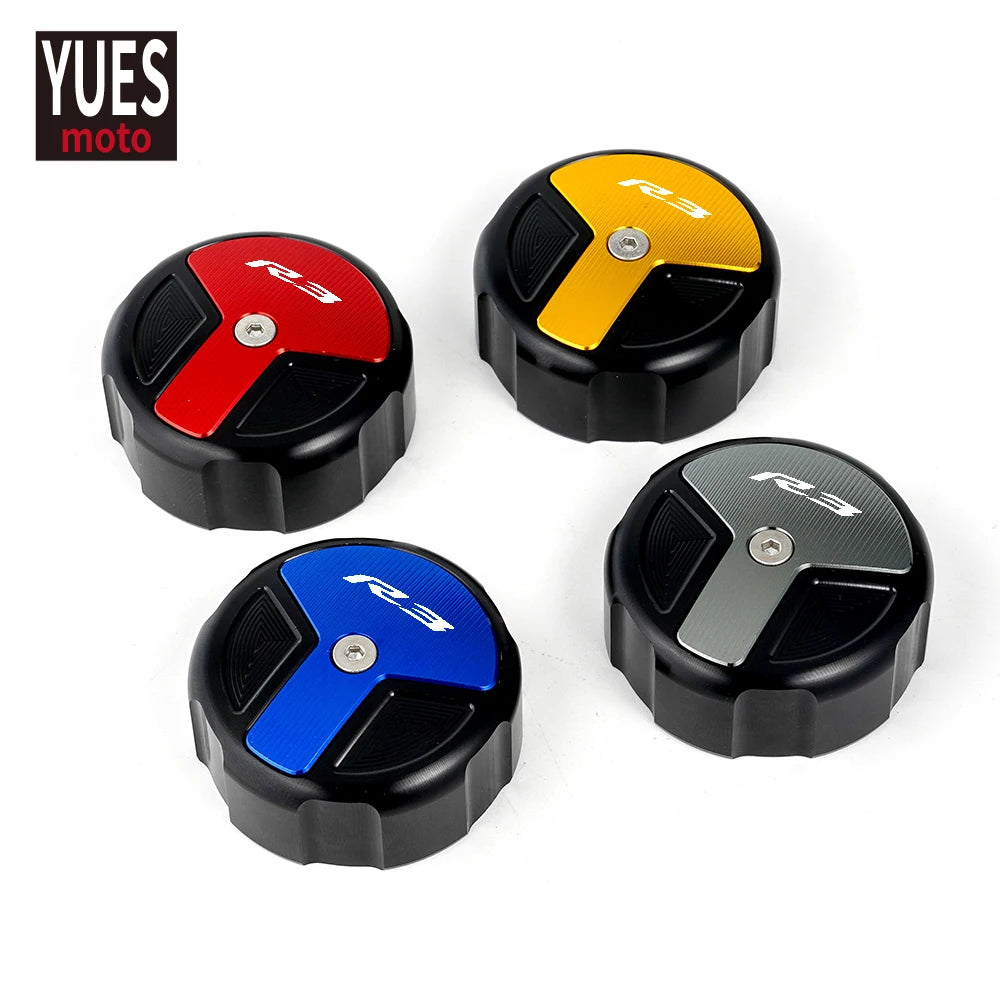 Motorcycle Accessories Flash Deals Front&Rear brake Fluid Cylinder Master Reservoir Cover Cap Fits For YAMAHA YZF R3 2015-2021 - Fashionner
