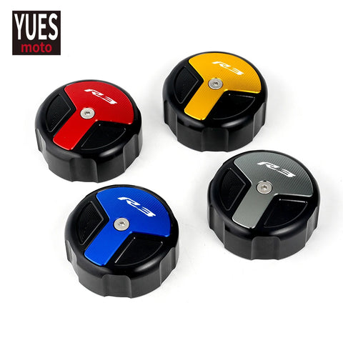 Motorcycle Accessories Flash Deals Front&Rear brake Fluid Cylinder Master Reservoir Cover Cap Fits For YAMAHA YZF R3 2015-2021 - Fashionner