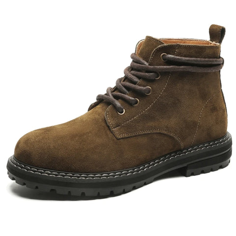 Buy Custom Logo High Quality Retro Style Men'S Martin Boots Shoes Suede Leather Winter Ankle Boots online at Fashionner.