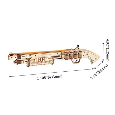 Buy Cpc Certificated Robotime Rokr Wood Craft Lq501 Terminator M870 Gun Jigsaw 3D Handmade Assembled Wooden Puzzle For online at Fashionner.
