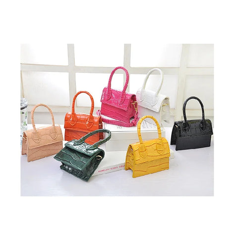 Buy New Fashion Pu Leather Crocodile Handbag Ladies Crossbody Shoulder Kids Bag Women'S Small Square Mini Bags online at Fashionner.