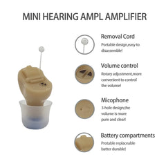 Invisible Hearing Aid Audifonos for Deafness/Elderly  Adjustable  Mini  Sise Inner Ear  Hearing Amplifier Best Sound Amplifier - Fashionner