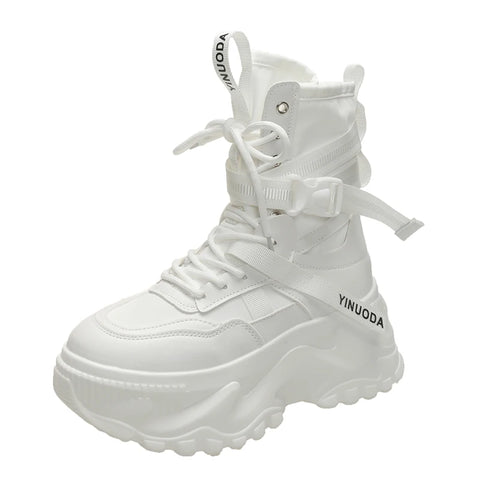 Buy Custom Logo Winter New Red Platform Boots Women Shoes Fashion Designer Motorcycle Boots For Ladies online at Fashionner.