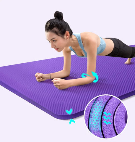 Tapis de yoga de gym de 10 mm d'épaisseur, antidérapant, de haute qualité, écologique, pour le sport et le fitness, prix de gros, sur mesure