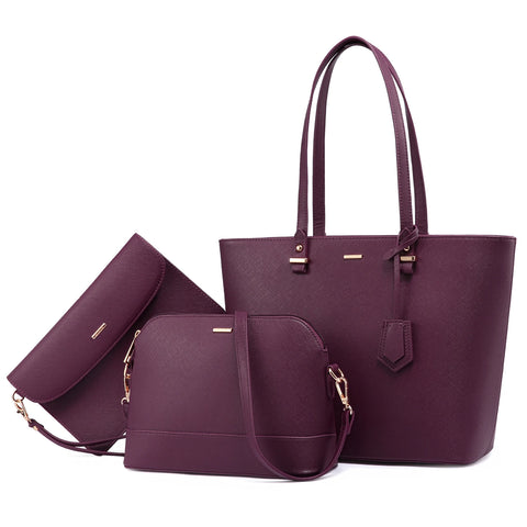 Buy Lovevook Wholesale Custom Logo Design Elegance 3 Pieces Ladies Hand Bag Big Tote Shoulder Bags Women Handbags Set online at Fashionner.