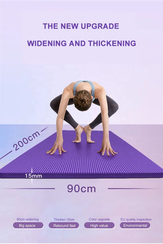 Tapis de yoga de gym de 10 mm d'épaisseur, antidérapant, de haute qualité, écologique, pour le sport et le fitness, prix de gros, sur mesure