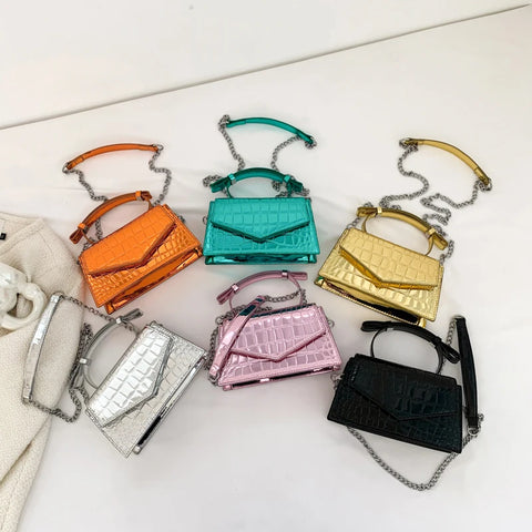 Buy New Mini Bags Small Hand Bags For Women Candy Color Chain Stone Pattern Fashion Brand Famous Ladies Purse And Handbags online at Fashionner.
