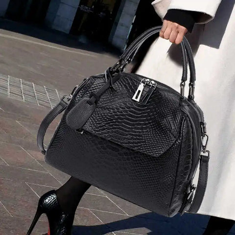 Buy 2Ndr Branded Luxury Women Genuine Imported Leather Hand Bag Ladies Crocodile Cowhide Handbag online at Fashionner.