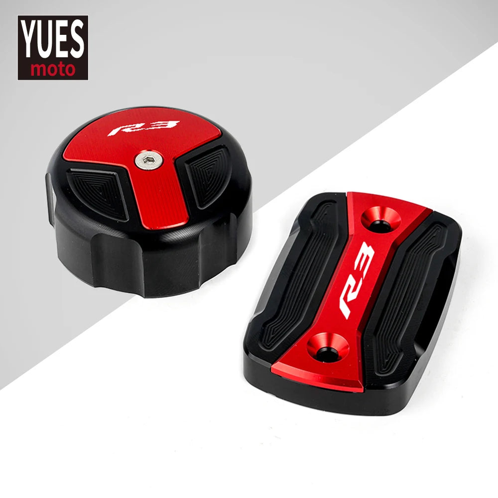 Motorcycle Accessories Flash Deals Front&Rear brake Fluid Cylinder Master Reservoir Cover Cap Fits For YAMAHA YZF R3 2015-2021 - Fashionner