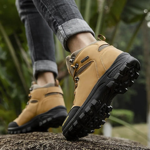 Buy High Top Outdoor Men Sport Size 39-46 Fall Winter Hiking Shoes online at Fashionner.
