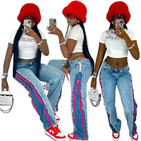 Buy Women'S Denim Pant Autumn Stylish Stretchy Size S-2Xl Patchwork Cotton Denim Women'S Jeans online at Fashionner.